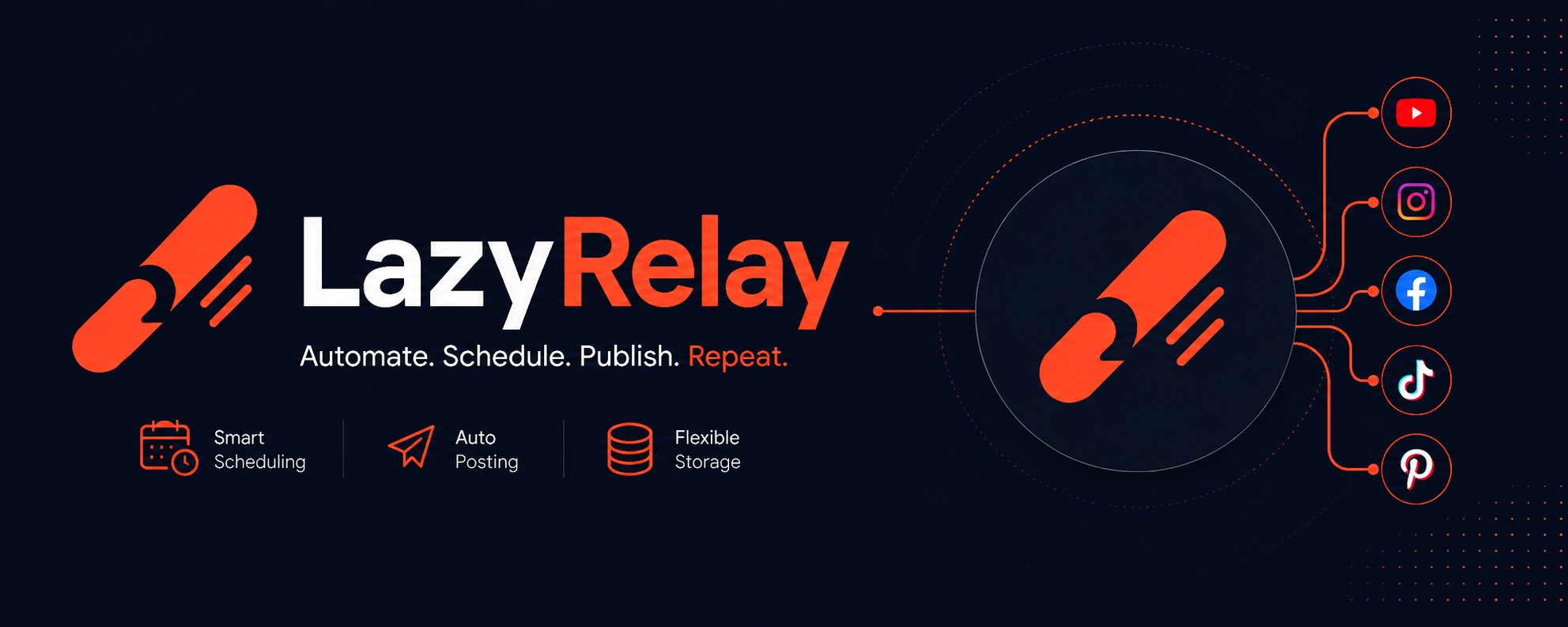 LazyRelay: automate, schedule, publish, repeat